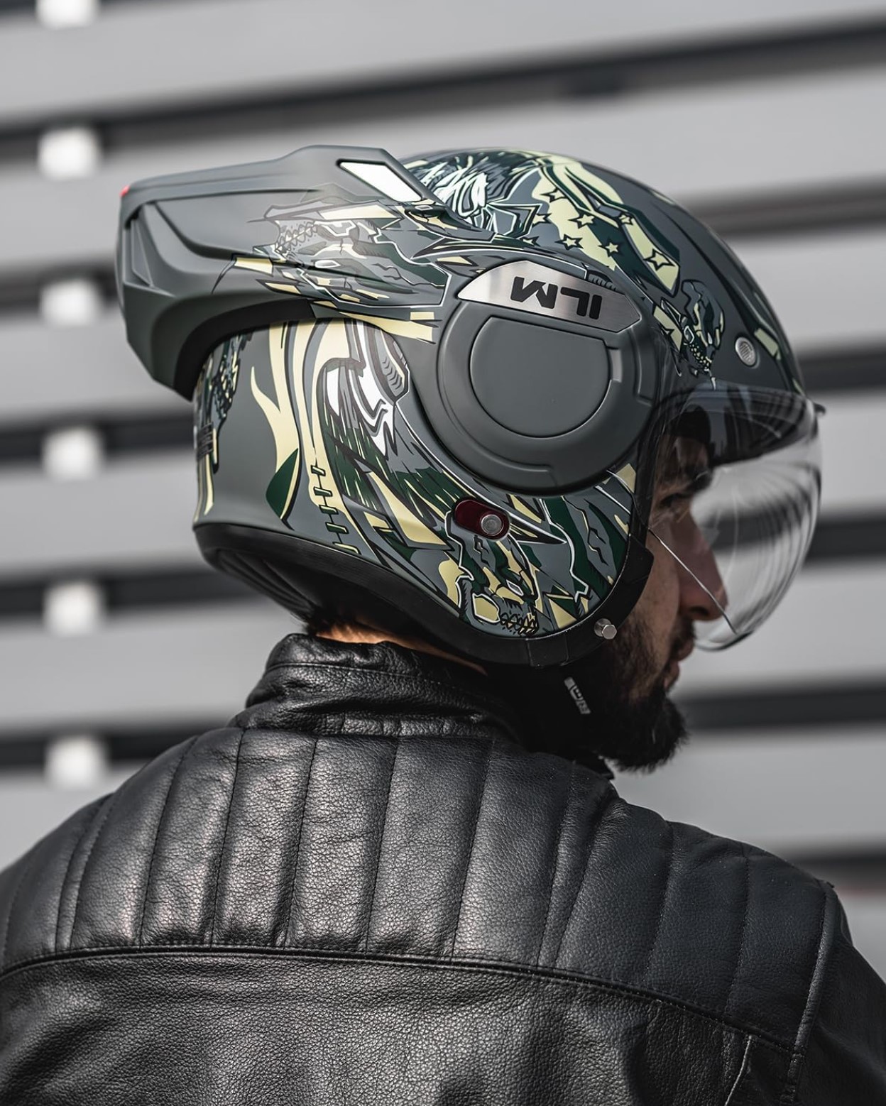 Foto 4 | Casco Modular Para Moto Ilm B707 Army
