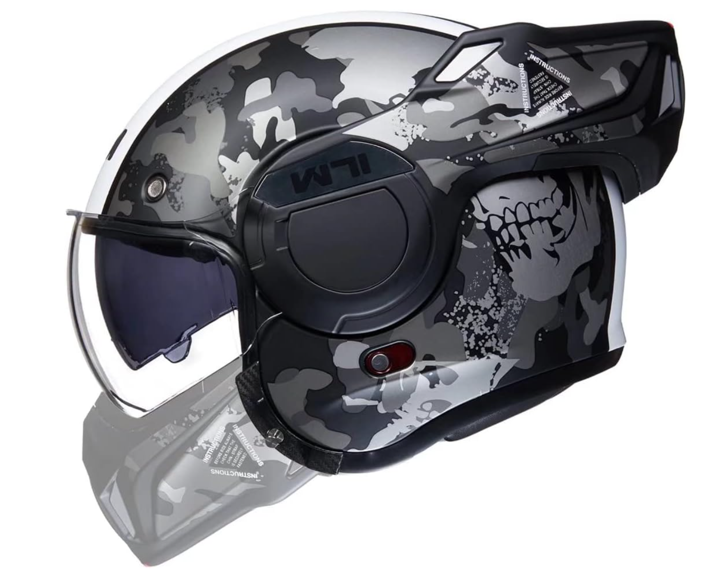 Foto 4 pulgar | Casco Para Moto Ilm B707 Modular Camouflage
