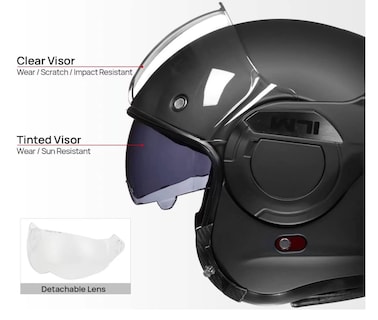 Foto 4 | Casco Modular Ilm B707 Negro Mate