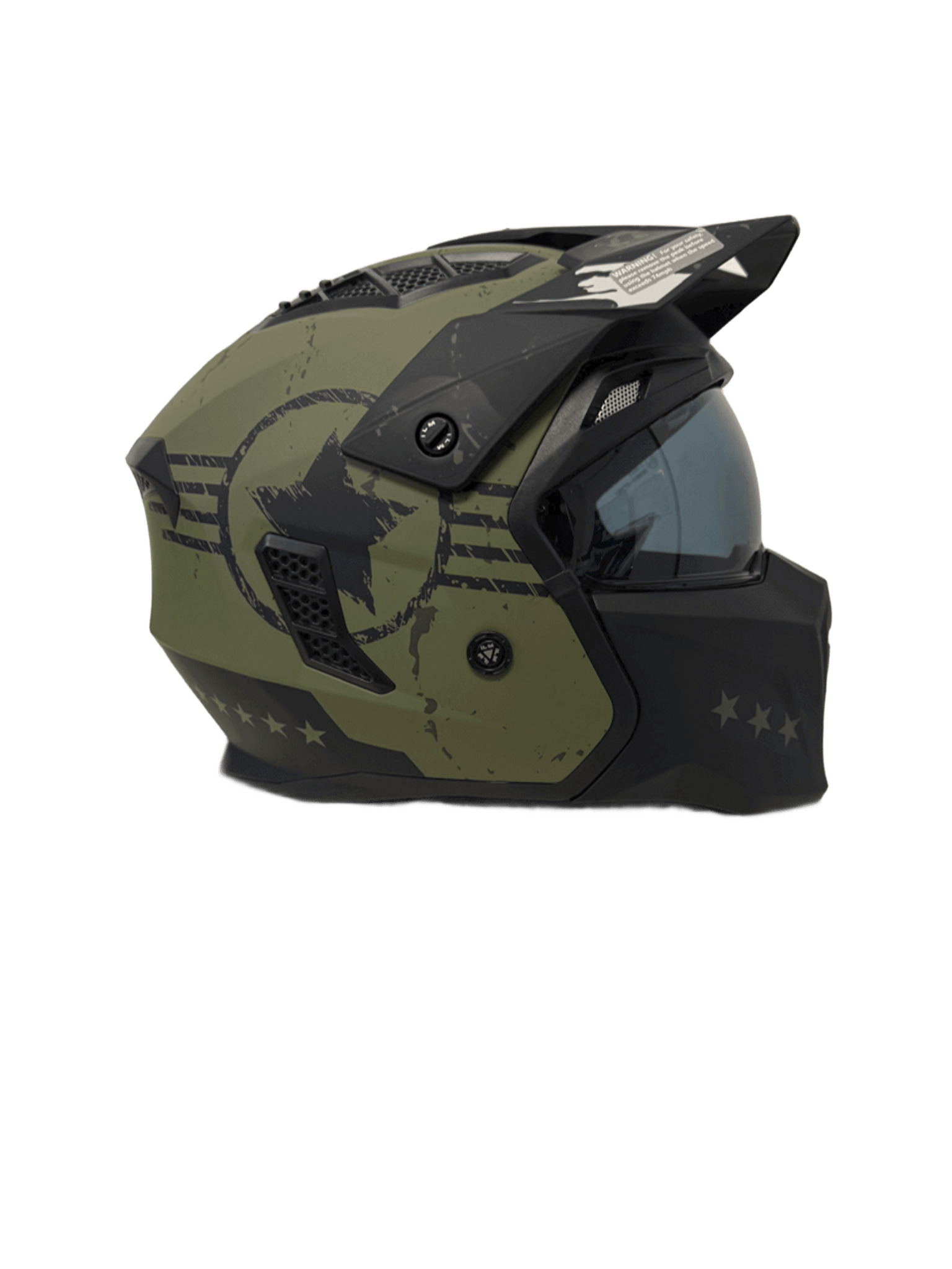 Foto 2 pulgar | Casco De Moto Abierto Ilm Z302 Army Gren