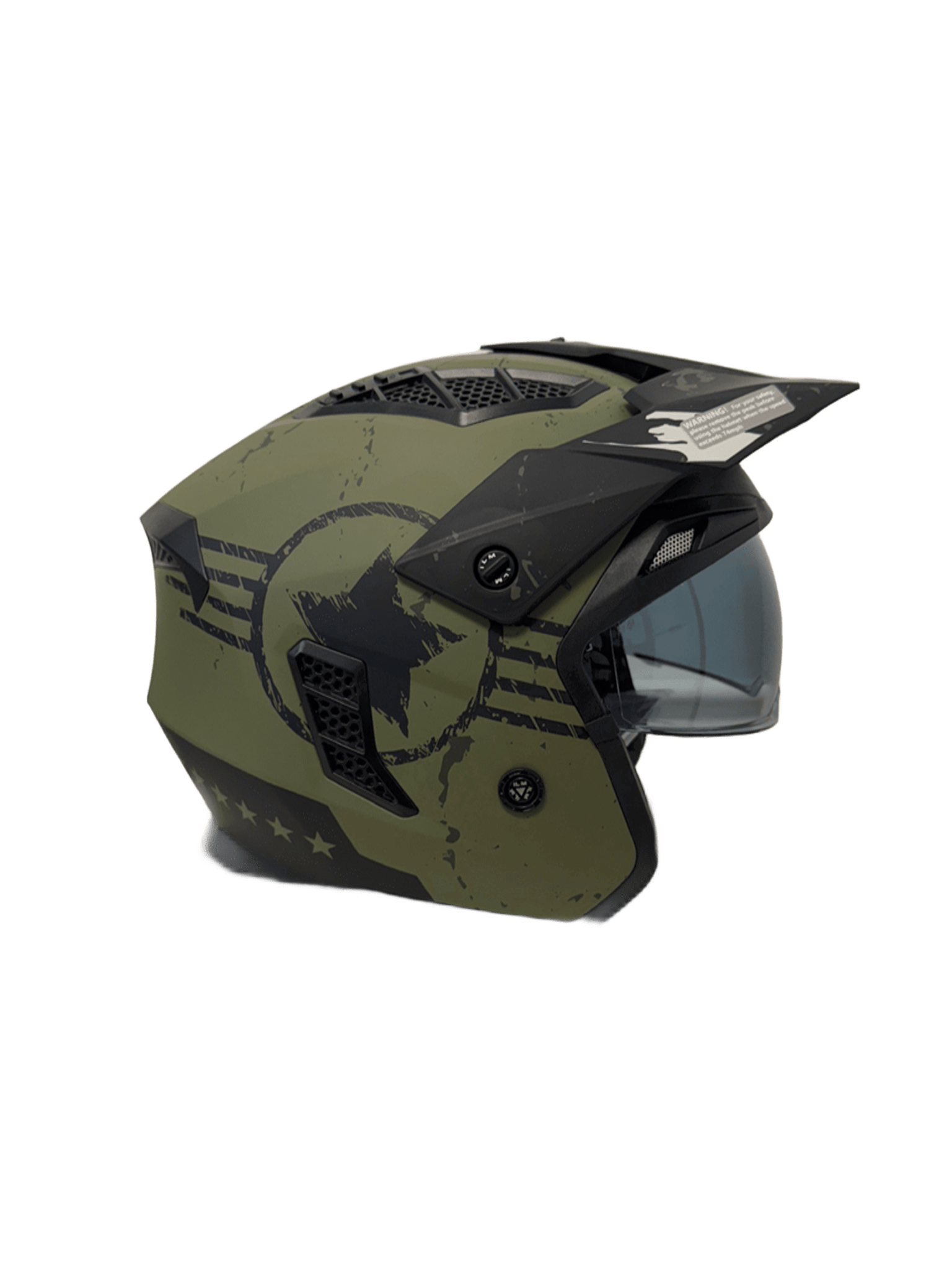 Foto 6 pulgar | Casco De Moto Abierto Ilm Z302 Army Gren