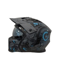 Foto 3 | Casco Integral de Motociclista ILM Z302 Mechanical Red