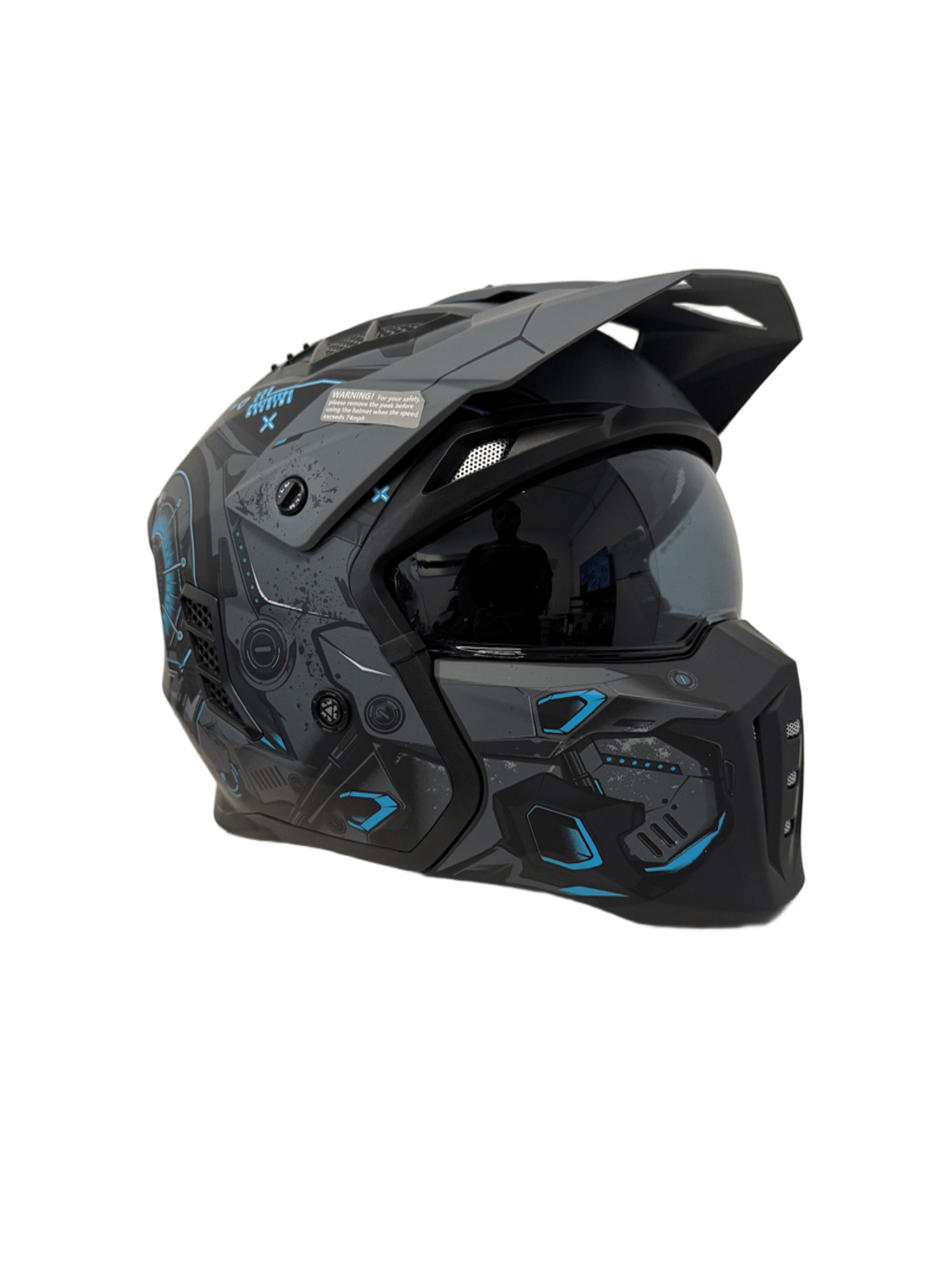 Foto 5 | Casco Integral de Motociclista ILM Z302 Mechanical Red