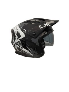 Foto 4 | Casco de Moto Abierto Ilm Z302 Matte Skull
