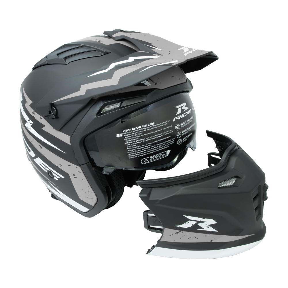 Foto 1 | Casco Modular Ride Hybrid Hr Sigma Gris/negro Talla L | Mentón Removible, Dot