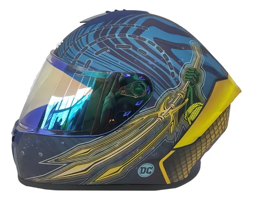 Foto 2 pulgar | Casco Integral Edge Aquaman Dc Comics Certificado Dot Moto