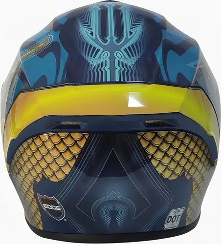 Foto 3 pulgar | Casco Integral Edge Aquaman Dc Comics Certificado Dot Moto