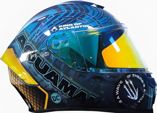Foto 4 pulgar | Casco Integral Edge Aquaman Dc Comics Certificado Dot Moto