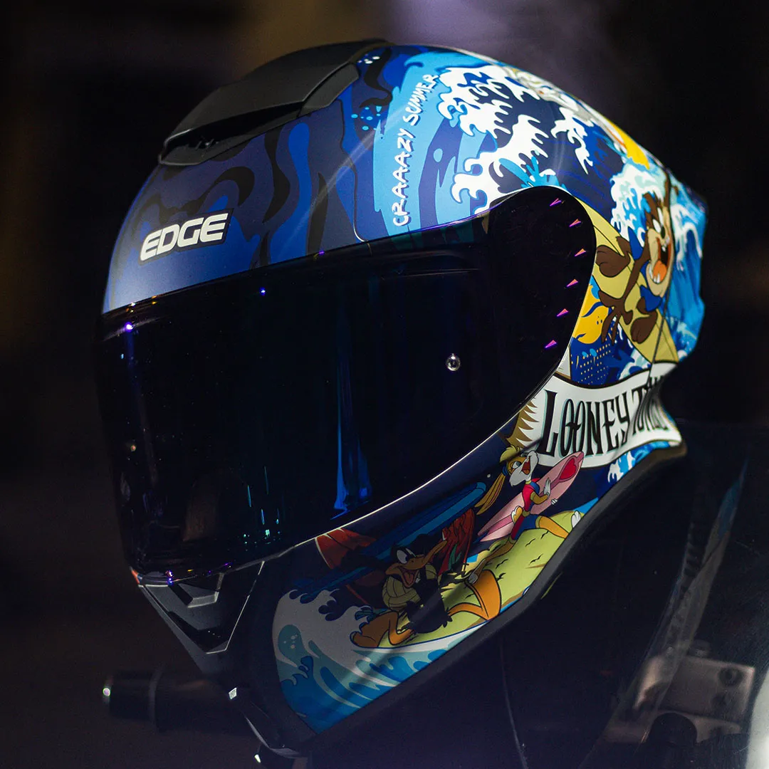 Foto 3 pulgar | Casco Moto Integral Dc Comic Shanghai Looney Toones Ece 2206