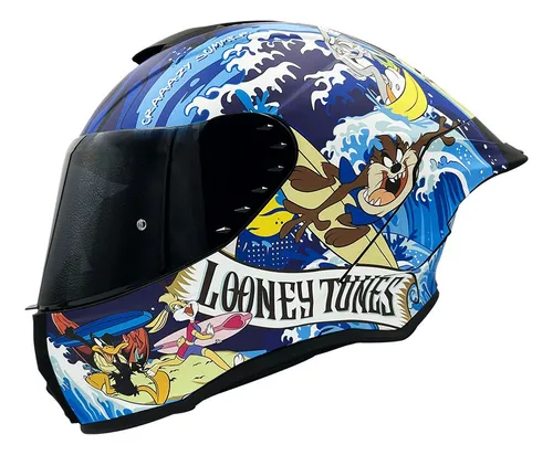 Foto 4 pulgar | Casco Moto Integral Dc Comic Shanghai Looney Toones Ece 2206