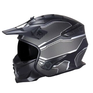 Foto 1 | Edge Moto Edge Kombat Carbón Gris Plata Mate Lux Certificado Dot