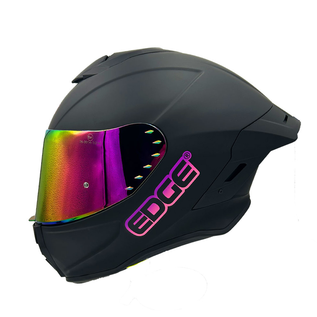Foto 2 pulgar | Casco Moto Integral Shanghai Negro Edge Certificación Dot Ece2206