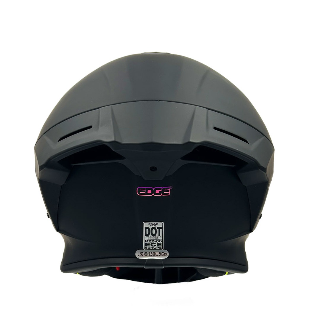 Foto 3 pulgar | Casco Moto Integral Shanghai Negro Edge Certificación Dot Ece2206