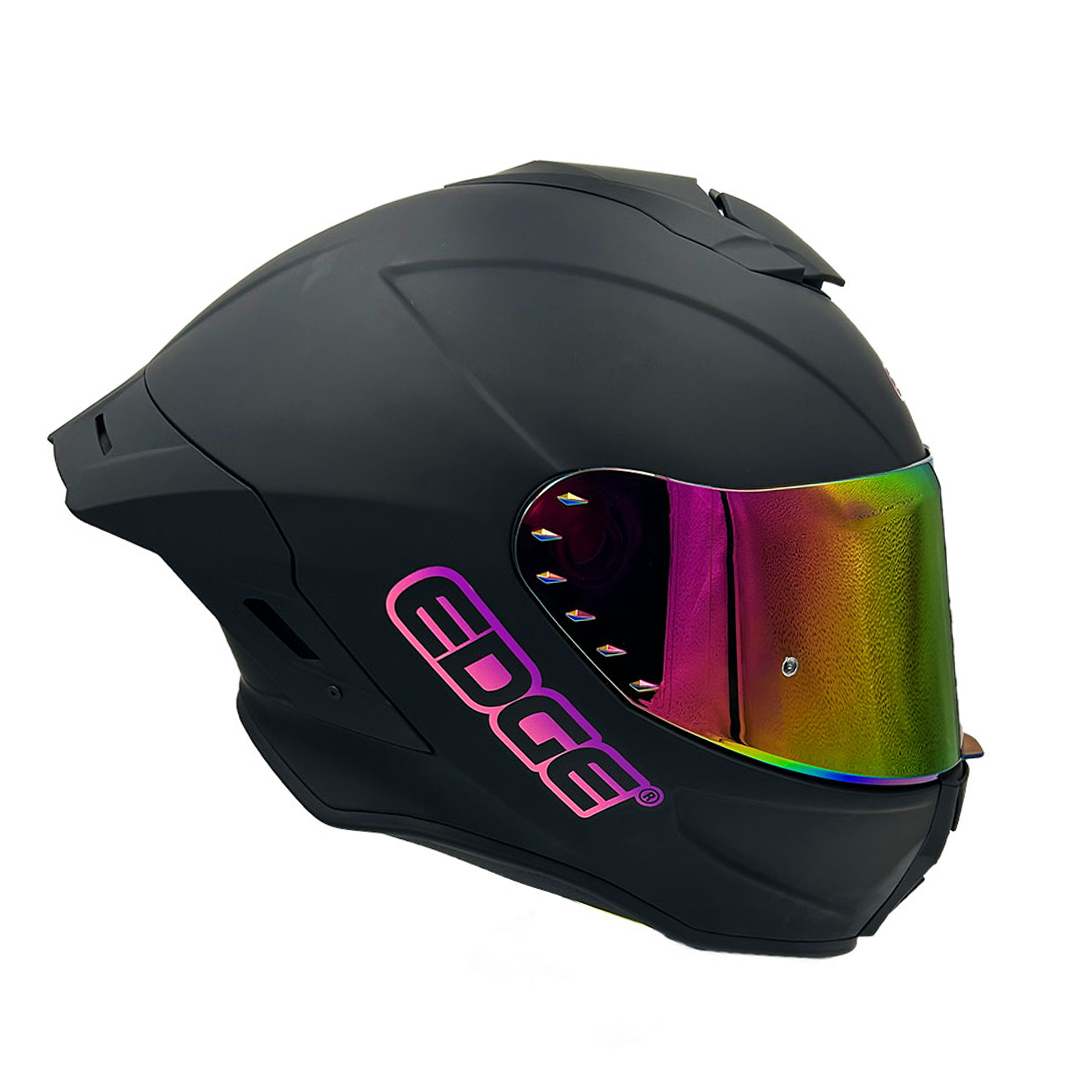 Foto 4 pulgar | Casco Moto Integral Shanghai Negro Edge Certificación Dot Ece2206