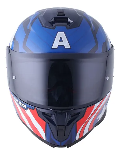 Foto 3 pulgar | Casco Edge Marvel Capitán América Abatible  Dot Ece