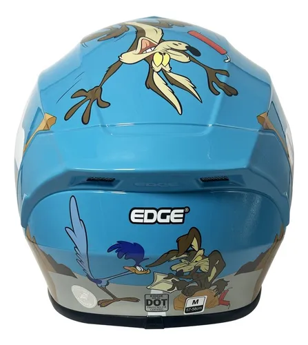Foto 3 pulgar | Casco para Motociclista Looney Tunes Corre Caminos Cert Dot