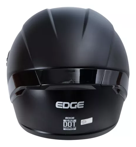 Foto 4 pulgar | Casco para Motociclista Edge Grande Negro Certificado DOT