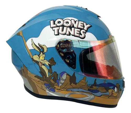Foto 3 pulgar | Casco para Motociclista Looney Tunes Corre Caminos Cert Dot