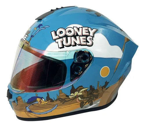 Foto 4 pulgar | Casco para Motociclista Looney Tunes Corre Caminos Cert Dot