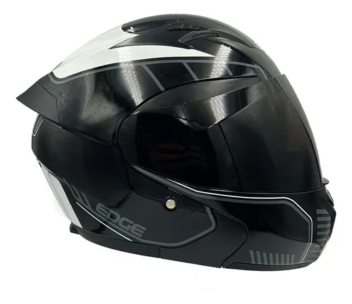 Casco para Motociclista Edge Grande Negro Abatible $1,400