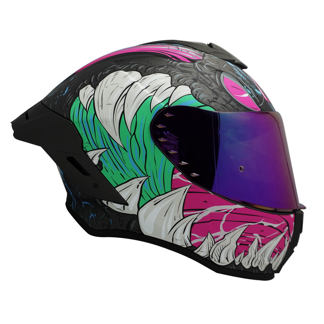 Foto 4 pulgar | Casco Moto Edge Shanghai Monster Certificado Dot Ece R22-06