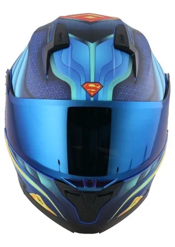 Foto 2 pulgar | Casco Abatible Edge Superman Dccertificado Dot Y Ece Moto