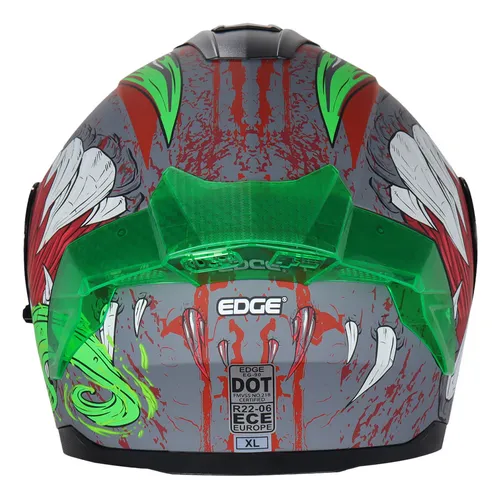 Foto 4 pulgar | Casco para Motociclista Grande Multicolor Abatible