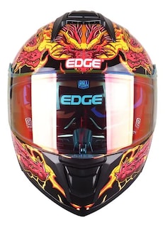Foto 2 | Casco Para Moto Dragon Rojo Abatible Dot/ece Con Luz Led