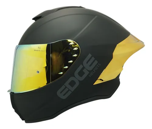 Foto 2 pulgar | Casco Para Moto Integral Edge Negro Dot/ece