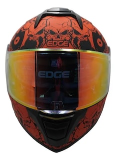 Foto 2 | Casco Para Moto Abatible Rojo Dot/ece Con Luz Led
