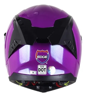 Foto 3 | Casco Para Moto Integral Morado Brilloso Edge Dot