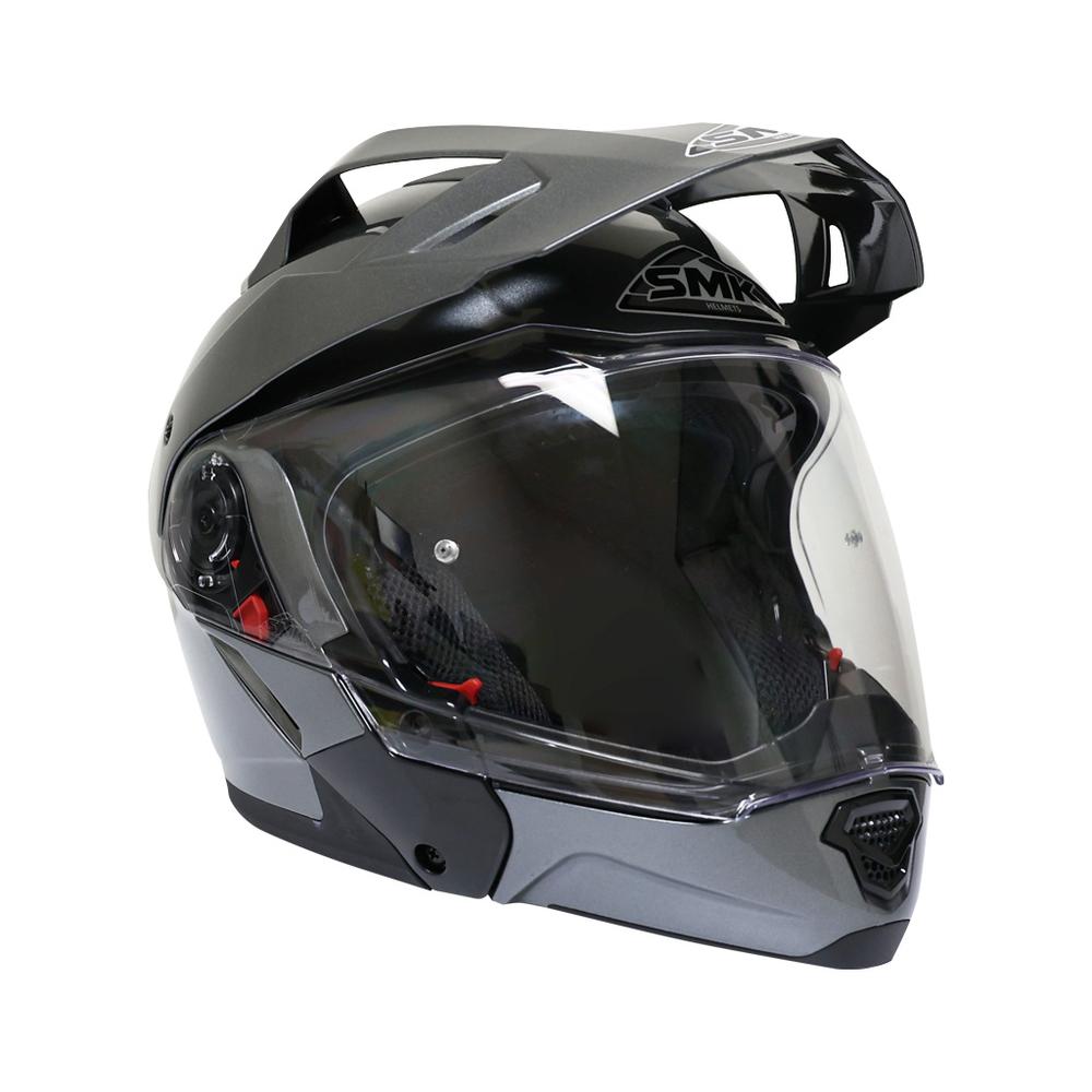 Foto 4 pulgar | Casco Smk Hybrid Evo Antracita color Gris para Motociclista