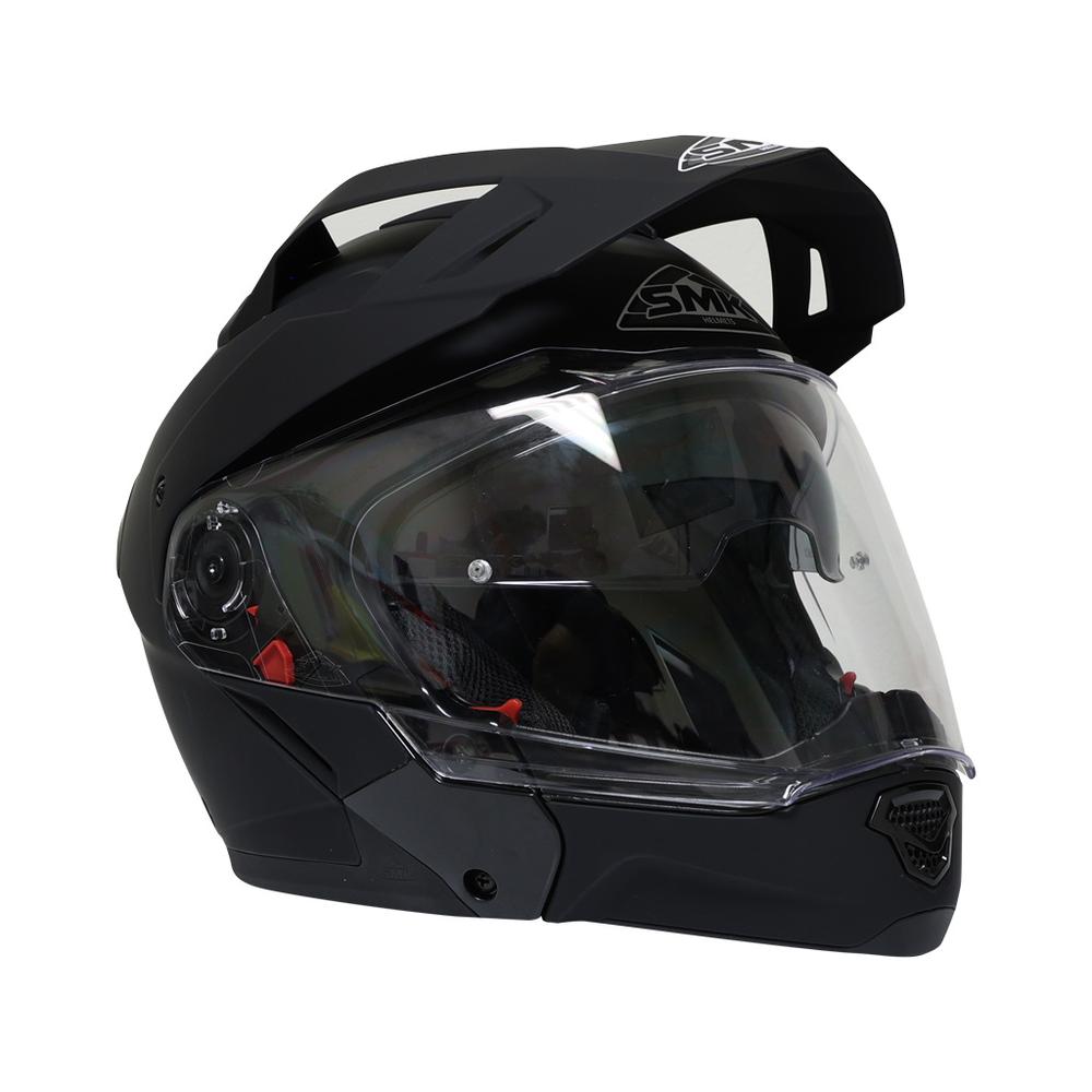 Foto 4 pulgar | Casco Smk Hybrid Evo color Negro para Motociclista