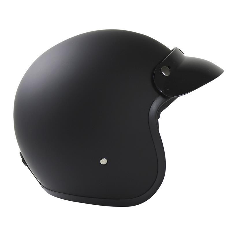 Casco Roda Vintage Negro Mate Abierto