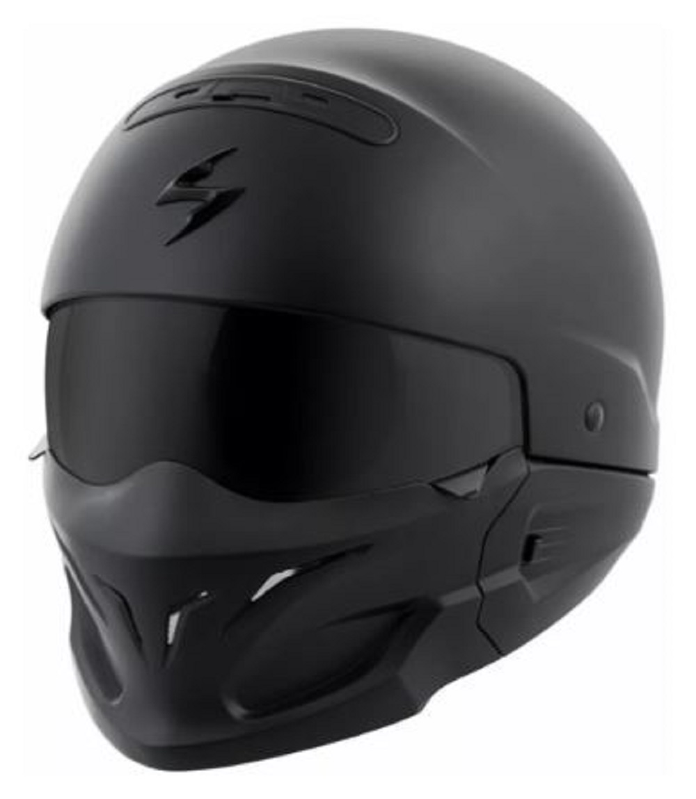 Foto 2 pulgar | Casco Scorpion Exo Covert Negro Mate Chopper