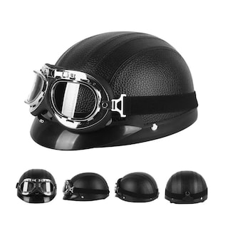 Foto 2 | Casco Vintage Para Moto Con Gogles Eo Safe Imports Esi-19097 Negro