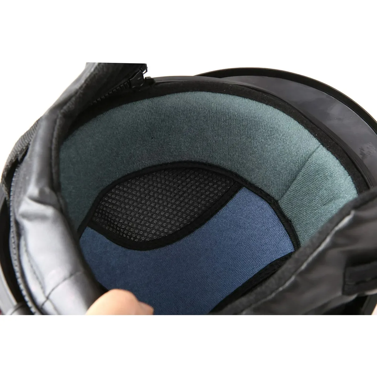 Foto 4 pulgar | Casco Vintage Para Moto Con Gogles Eo Safe Imports Esi-19097 Negro