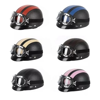 Foto 4 | Casco Para Moto Vintage Con Gogles Eo Safe Imports Esi-19098 Rojo