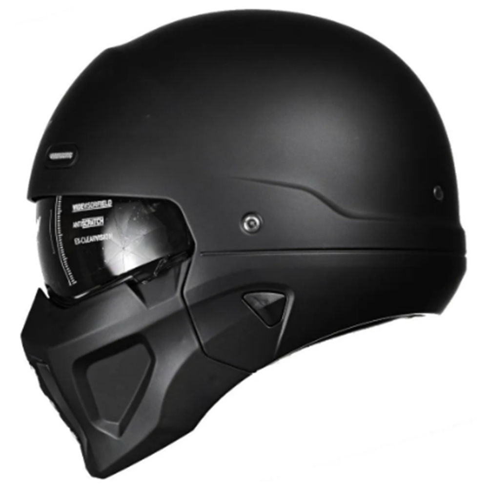Foto 3 pulgar | Casco Abierto Para Moto Kov Spectrum Negro Con Mascara