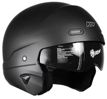 Foto 4 | Casco Abierto Para Moto Kov Spectrum Negro Con Mascara
