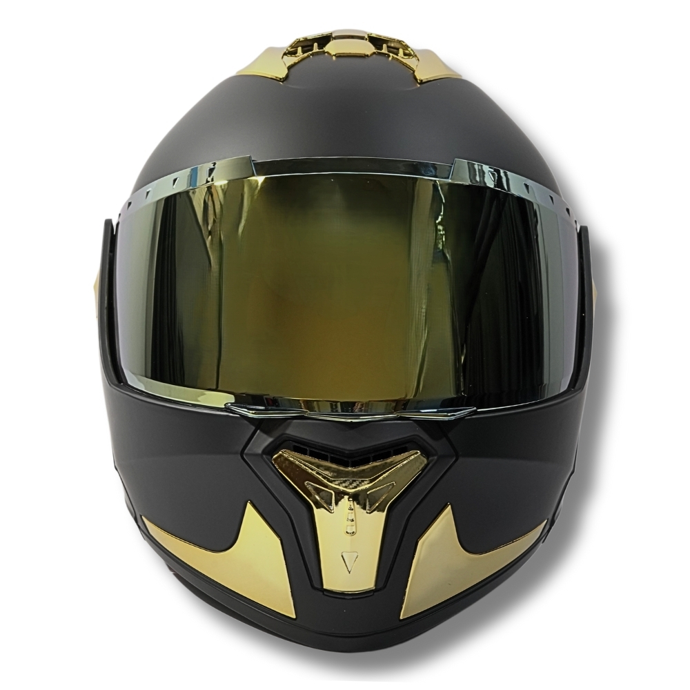 Foto 2 pulgar | Casco 2w Abatible Fury Negro Mate Con Led L