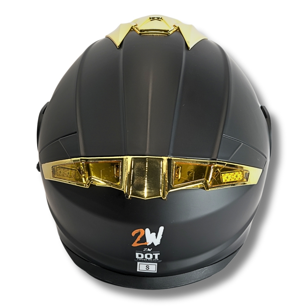 Foto 7 pulgar | Casco 2w Abatible Fury Negro Mate Con Led L