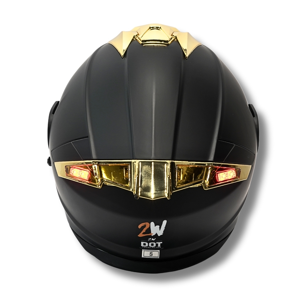 Foto 8 pulgar | Casco 2w Abatible Fury Negro Mate Con Led L