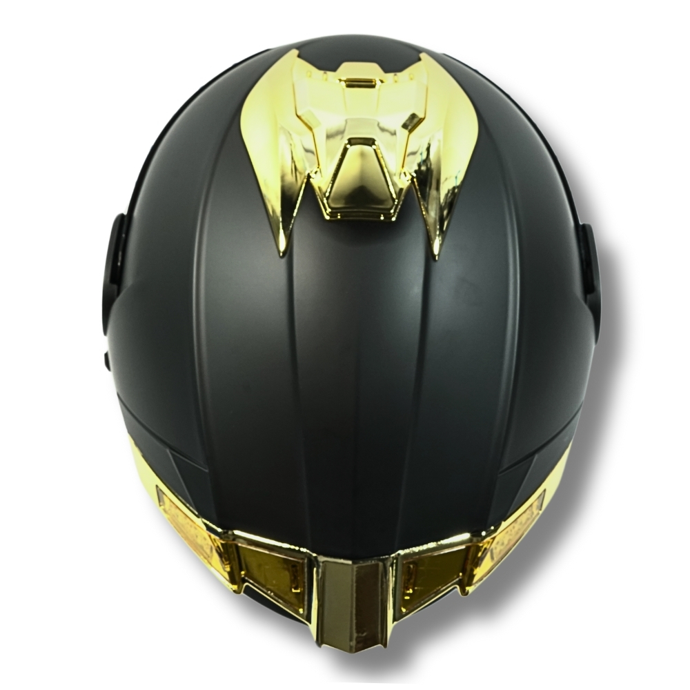 Foto 9 pulgar | Casco 2w Abatible Fury Negro Mate Con Led L