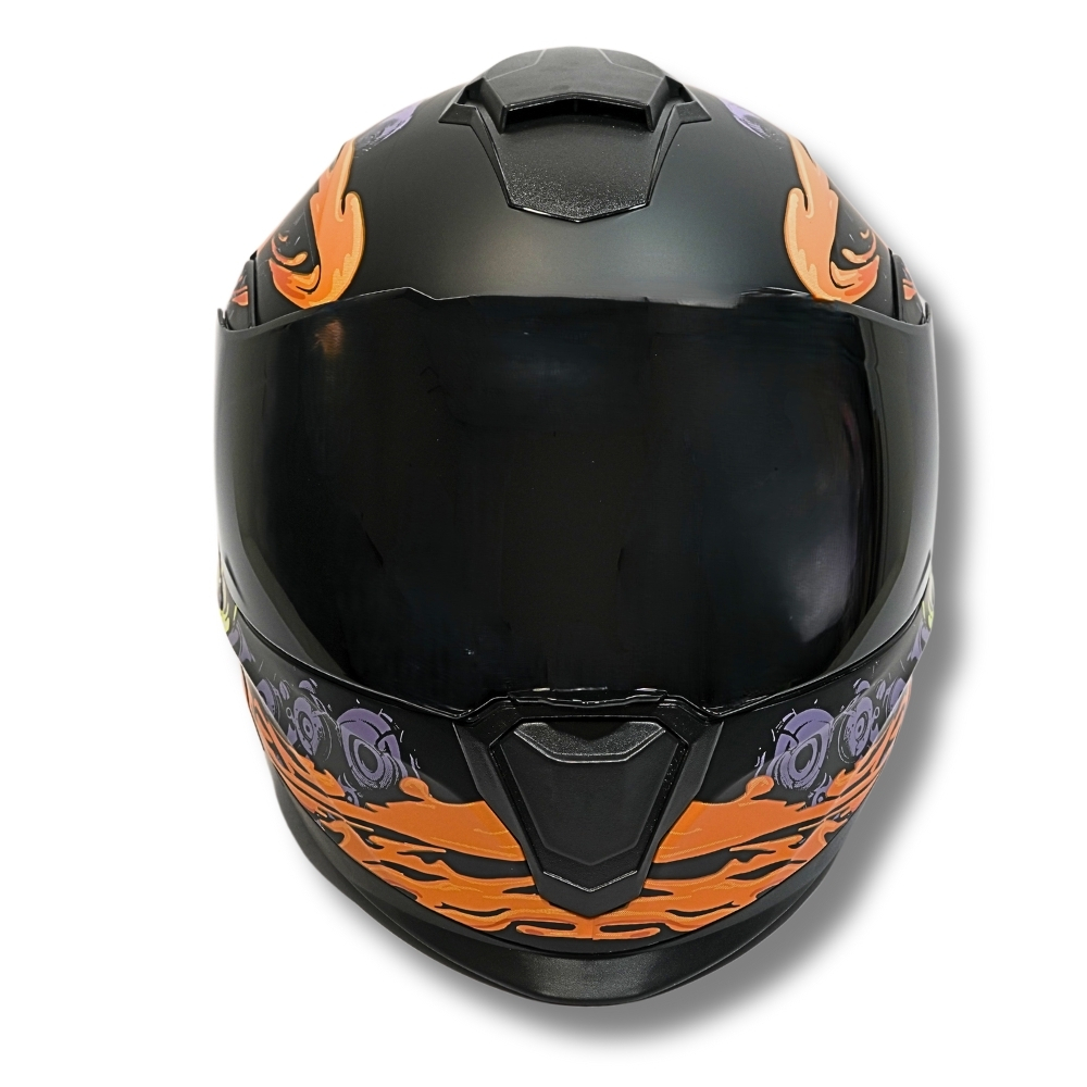 Foto 1 | Casco 2w Abatible Xolo Negro Naranja Xxl