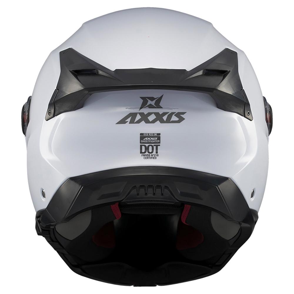 Foto 5 pulgar | Casco Abatible Certificado Lentes Ghostfighter Talla M Axxis Blanco
