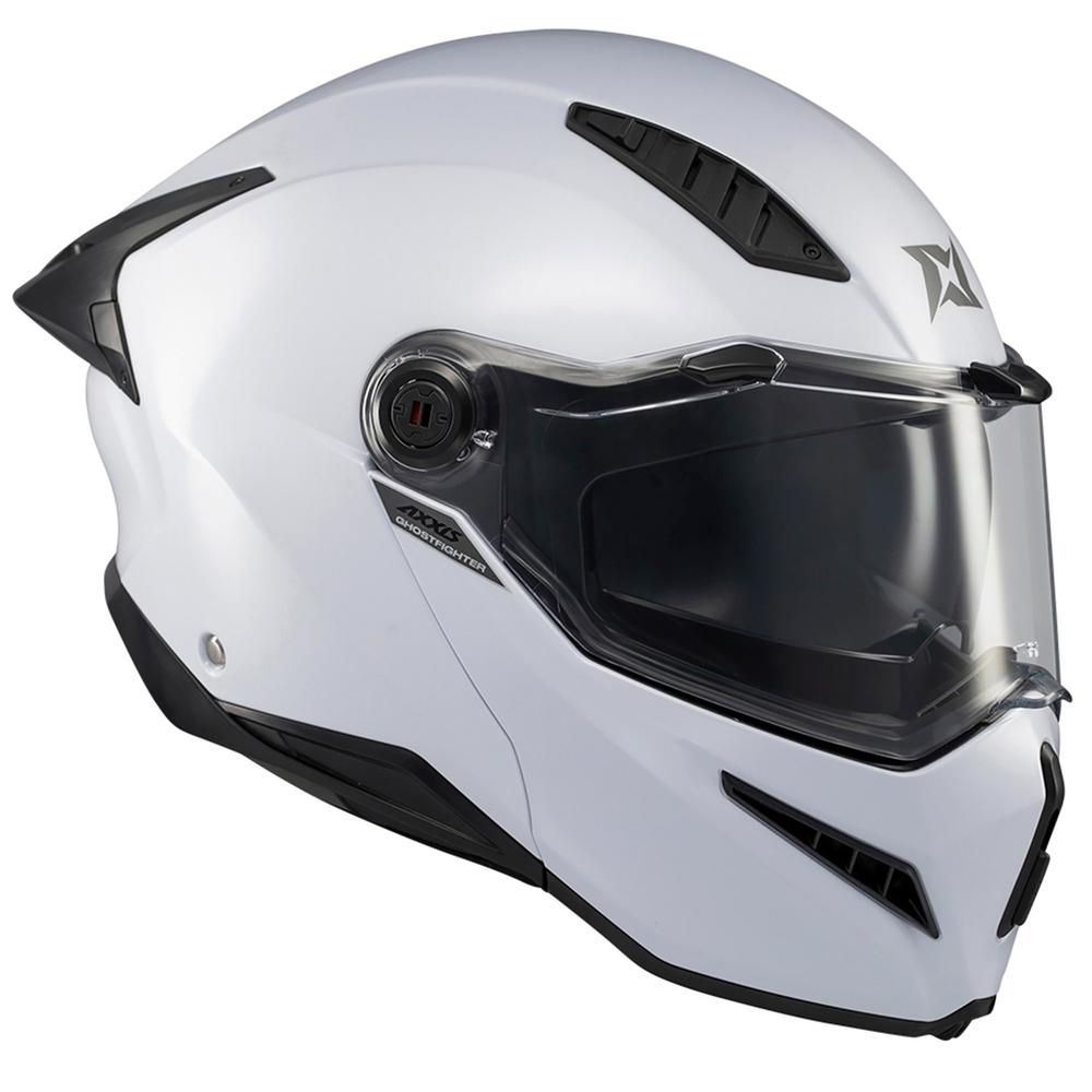 Foto 7 pulgar | Casco Abatible Certificado Lentes Ghostfighter Talla M Axxis Blanco
