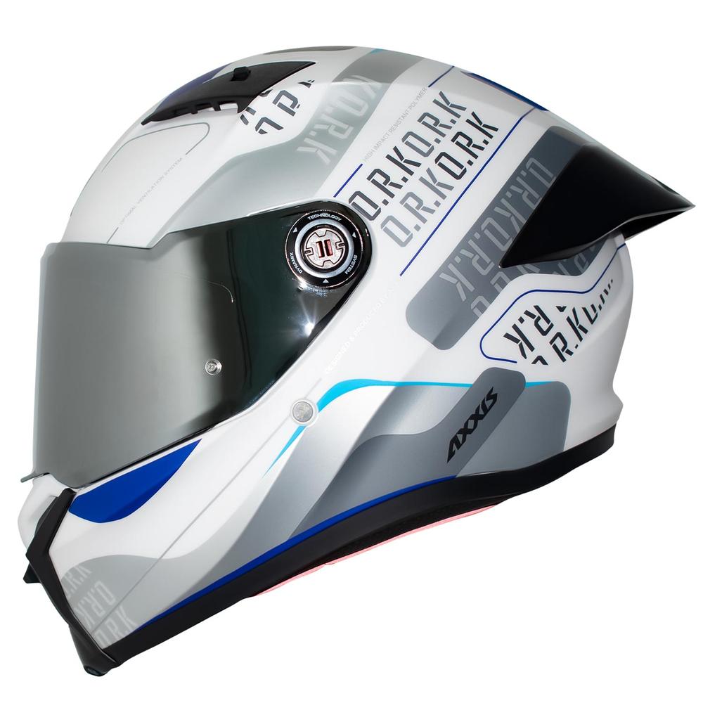 Foto 2 pulgar | Casco Integral Axxis Fenix Ork Doble Certificacion Talla M Blanco