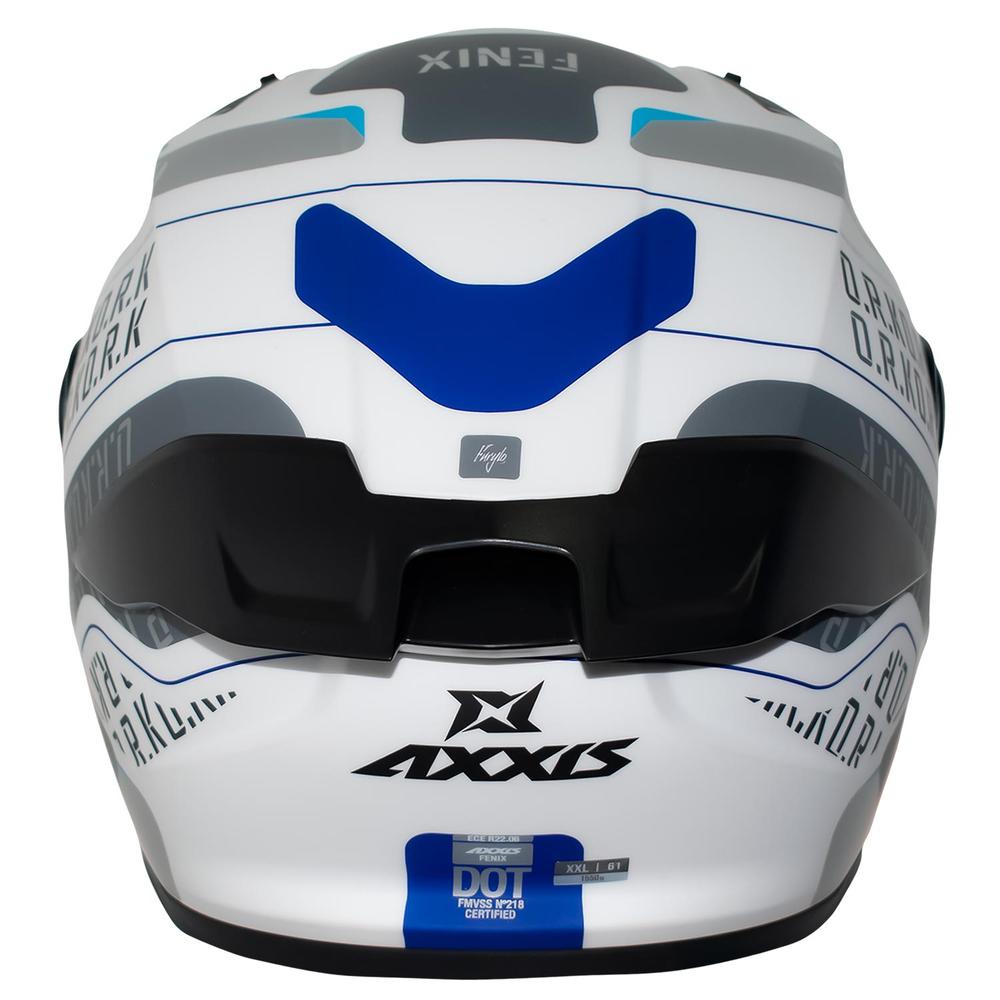 Foto 3 pulgar | Casco Integral Axxis Fenix Ork Doble Certificacion Talla M Blanco