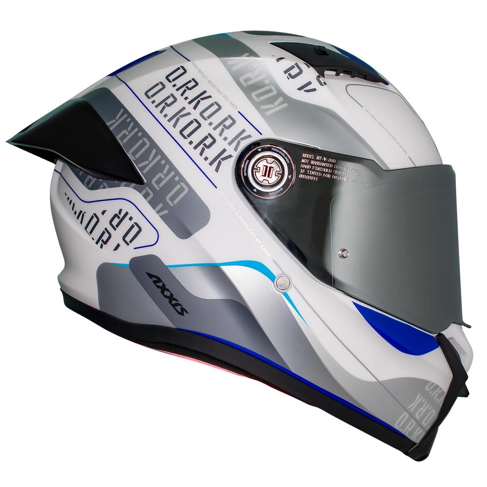 Foto 4 pulgar | Casco Integral Axxis Fenix Ork Doble Certificacion Talla M Blanco